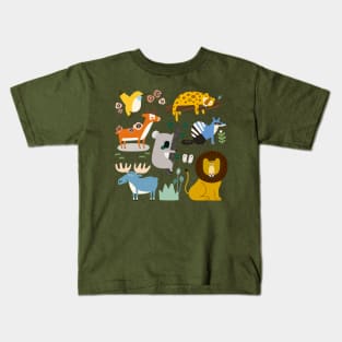 Cute Animal Friends 2 Kids T-Shirt